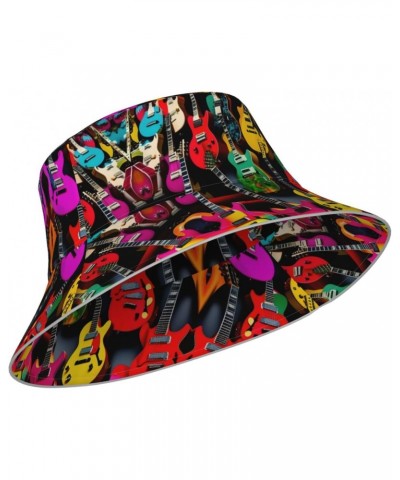 Colorful Guitar Bucket Hat Cotton,Sun Hat for Women Men, Summer Vacation Travel Beach Packable Fisherman Hat $17.47 Bucket Hats