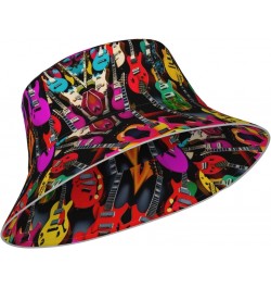 Colorful Guitar Bucket Hat Cotton,Sun Hat for Women Men, Summer Vacation Travel Beach Packable Fisherman Hat $17.47 Bucket Hats