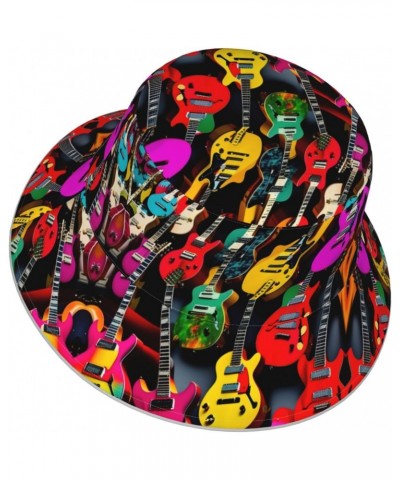 Colorful Guitar Bucket Hat Cotton,Sun Hat for Women Men, Summer Vacation Travel Beach Packable Fisherman Hat $17.47 Bucket Hats