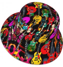 Colorful Guitar Bucket Hat Cotton,Sun Hat for Women Men, Summer Vacation Travel Beach Packable Fisherman Hat $17.47 Bucket Hats