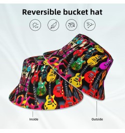 Colorful Guitar Bucket Hat Cotton,Sun Hat for Women Men, Summer Vacation Travel Beach Packable Fisherman Hat $17.47 Bucket Hats