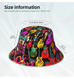 Colorful Guitar Bucket Hat Cotton,Sun Hat for Women Men, Summer Vacation Travel Beach Packable Fisherman Hat $17.47 Bucket Hats