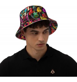 Colorful Guitar Bucket Hat Cotton,Sun Hat for Women Men, Summer Vacation Travel Beach Packable Fisherman Hat $17.47 Bucket Hats