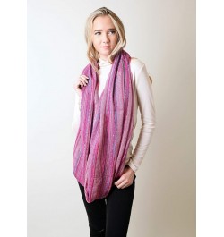 (15 Colors) Shimmer Sparkle Infinity Scarf, Women's Festival Bliss Lightweight Fashion Shawl Fairytale Pink $10.54 Scarves