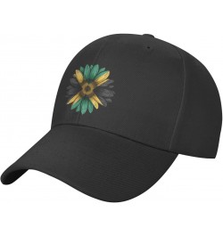 Vintage Sunflower Jamaica Flag Classic Duckbill Caps for Stylish Sun Protection Black $14.86 Baseball Caps