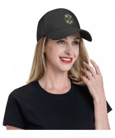 Vintage Sunflower Jamaica Flag Classic Duckbill Caps for Stylish Sun Protection Black $14.86 Baseball Caps