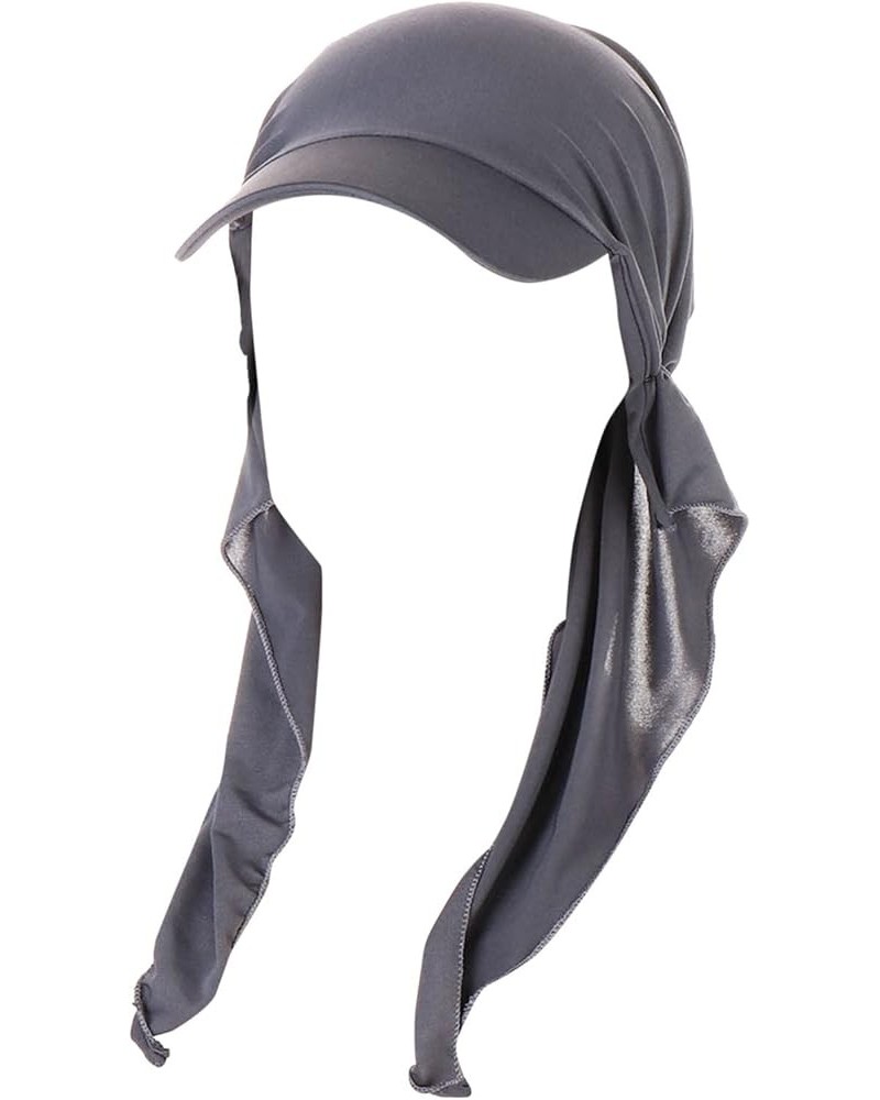 Baseball Hat Cap Hijab Shawl Simple Fabric Turban Summer Breathable Muslim Headscarf Hijab Cap for Women Men Grey $5.34 Skull...