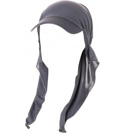 Baseball Hat Cap Hijab Shawl Simple Fabric Turban Summer Breathable Muslim Headscarf Hijab Cap for Women Men Grey $5.34 Skull...