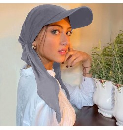 Baseball Hat Cap Hijab Shawl Simple Fabric Turban Summer Breathable Muslim Headscarf Hijab Cap for Women Men Grey $5.34 Skull...