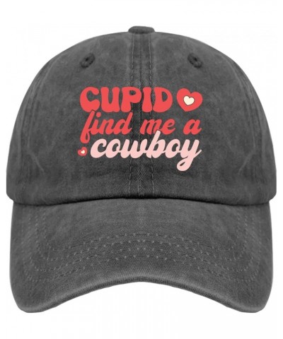 Cupid Find Me A Cowboy Trucker Hat Camping Hat Pigment Black Black Hat Women Gifts for Grandma Cycling Hats Pigment Black $10...