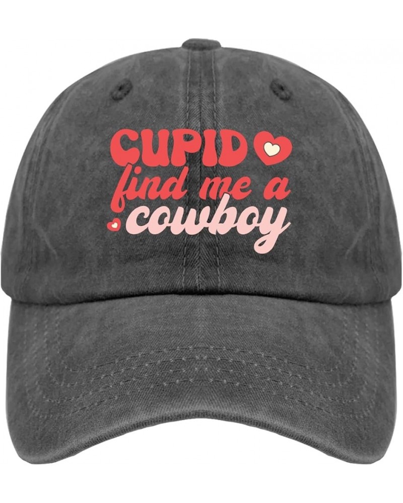 Cupid Find Me A Cowboy Trucker Hat Camping Hat Pigment Black Black Hat Women Gifts for Grandma Cycling Hats Pigment Black $10...