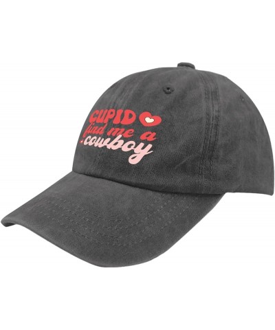 Cupid Find Me A Cowboy Trucker Hat Camping Hat Pigment Black Black Hat Women Gifts for Grandma Cycling Hats Pigment Black $10...