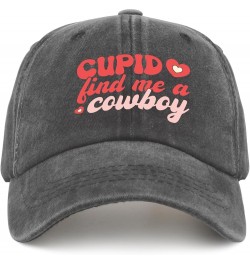 Cupid Find Me A Cowboy Trucker Hat Camping Hat Pigment Black Black Hat Women Gifts for Grandma Cycling Hats Pigment Black $10...