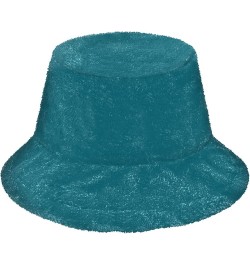 Grass Green Women's Faux Fur Warm Hat Fuzzy Winter Hat Strong Blue $9.20 Bucket Hats