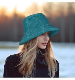 Grass Green Women's Faux Fur Warm Hat Fuzzy Winter Hat Strong Blue $9.20 Bucket Hats