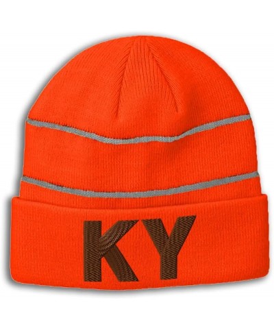 CustomReflective Beanie Ky Love Acrylic High Visibility Running Gear Skull Cap for Men & Women 1 Size Neon Orange Design Only...