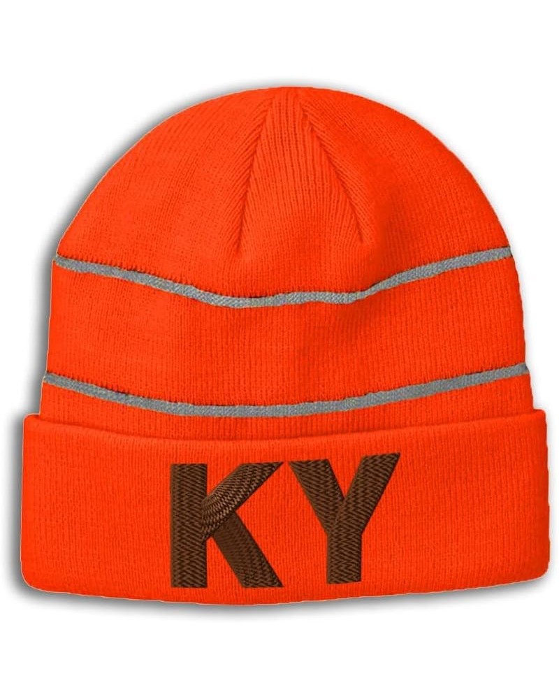 CustomReflective Beanie Ky Love Acrylic High Visibility Running Gear Skull Cap for Men & Women 1 Size Neon Orange Design Only...