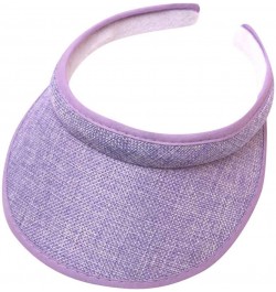 Sun Visor Hat Beach Hats for Women,Women's Sun Visor Hats Wide Brim Womens Beach Hat Ponytail Hats Purple $4.90 Sun Hats