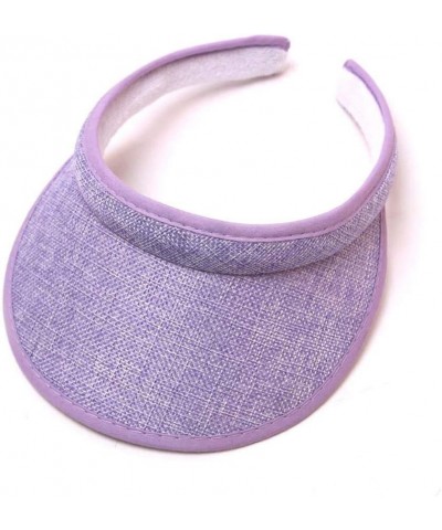 Sun Visor Hat Beach Hats for Women,Women's Sun Visor Hats Wide Brim Womens Beach Hat Ponytail Hats Purple $4.90 Sun Hats