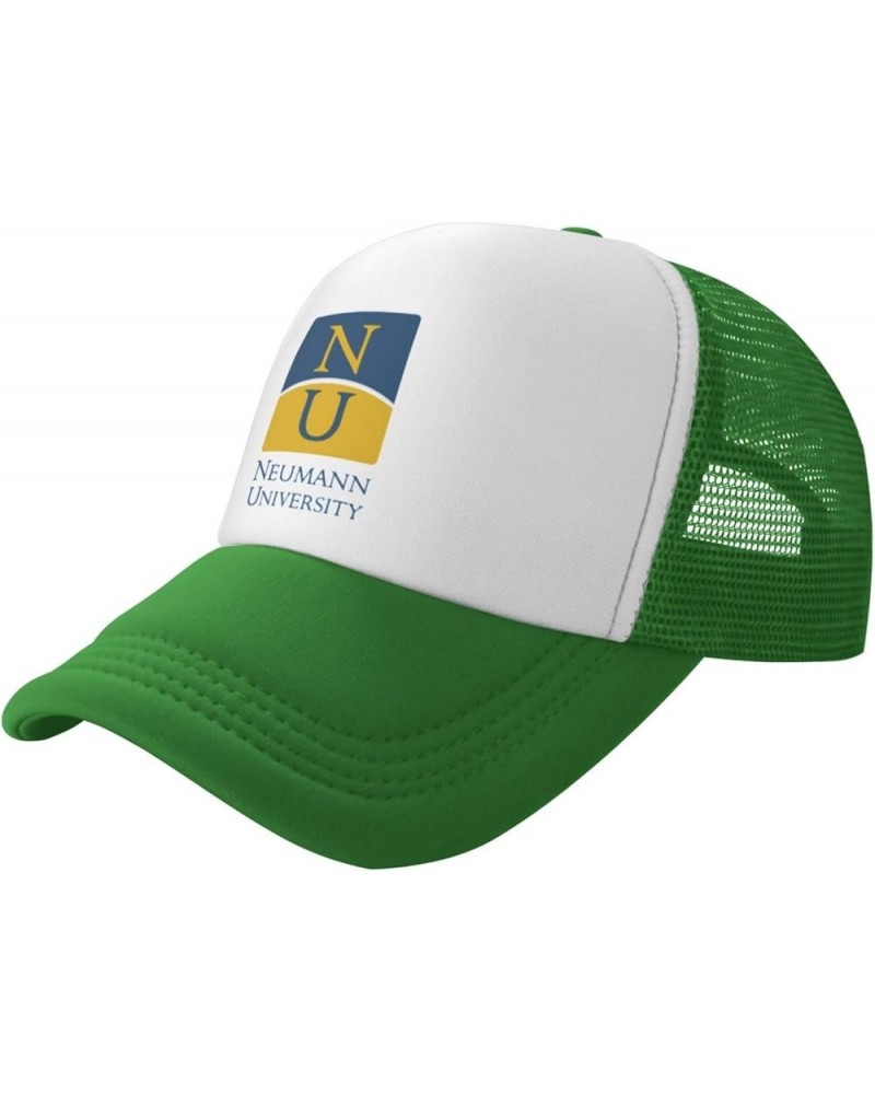 Neumann University Trucker Hats for Both Men and Women - Mesh Baseball Snapback Hats Green $13.89 Baseball Caps