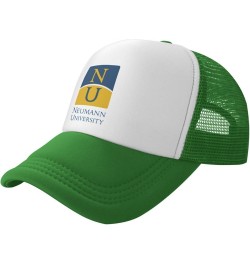 Neumann University Trucker Hats for Both Men and Women - Mesh Baseball Snapback Hats Green $13.89 Baseball Caps