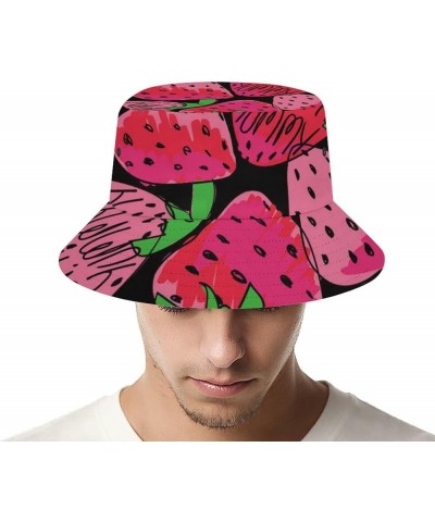 Tropical Palm Leaf Bucket Hat for Men UV Protection Neon Color Fisherman Sun Hat Full Print Beach Travel Summer Cap Colorful ...