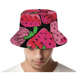 Tropical Palm Leaf Bucket Hat for Men UV Protection Neon Color Fisherman Sun Hat Full Print Beach Travel Summer Cap Colorful ...