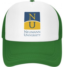 Neumann University Trucker Hats for Both Men and Women - Mesh Baseball Snapback Hats Green $13.89 Baseball Caps