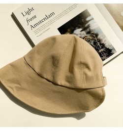 Wide Brim Linen Bucket Hat Velcro Adjustable Bonnet Travel Beach Sun Hat UV Protection for Women Girls Beige $18.45 Sun Hats