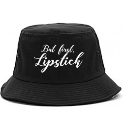 But First Lipstick Makeup Bucket Hat Black $18.89 Bucket Hats