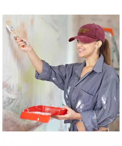 Custom Soft Washed Baseball Cap 1 Lucky Sister Blessed Family E Sister Cotton Red Design Only $13.92 Baseball Caps