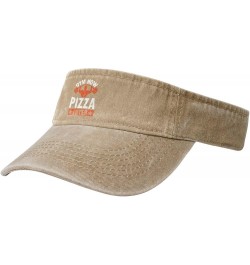 Gym Now Pizza Later Sun Visor Hats for Women Men Sun Hat Vintage Golf Hat Adjustable Baseball Cap Natural $12.13 Visors