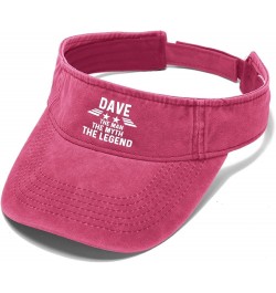 Dave The Man The Myth The Legend Hats Sun Visor Hat for Adult Running Hats Lightweight Visor Pink $11.18 Visors