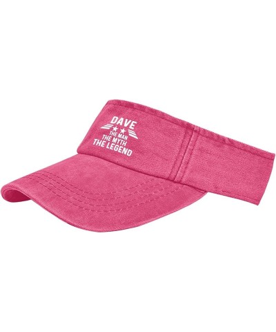 Dave The Man The Myth The Legend Hats Sun Visor Hat for Adult Running Hats Lightweight Visor Pink $11.18 Visors