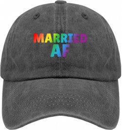 Married AF Marriage Equality LGBT Lesbian Sun Hat Gardening Hat Pigment Black Hats for Women Fashionable Gifts for $9.89 Sun ...