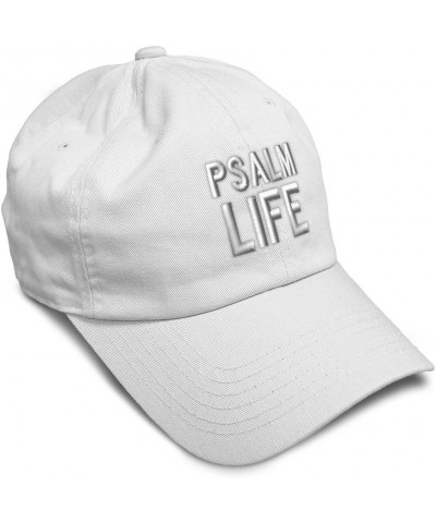 Soft Baseball Cap Psalm Life Cotton Dad Hats for Men & Women White $12.60 Baseball Caps