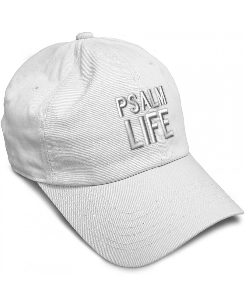 Soft Baseball Cap Psalm Life Cotton Dad Hats for Men & Women White $12.60 Baseball Caps