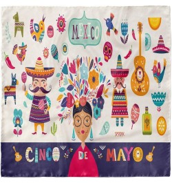 Cinco de Mayo Head Scarf, Mexican Cultural Art, Hair Wrap Multicolor $17.35 Scarves