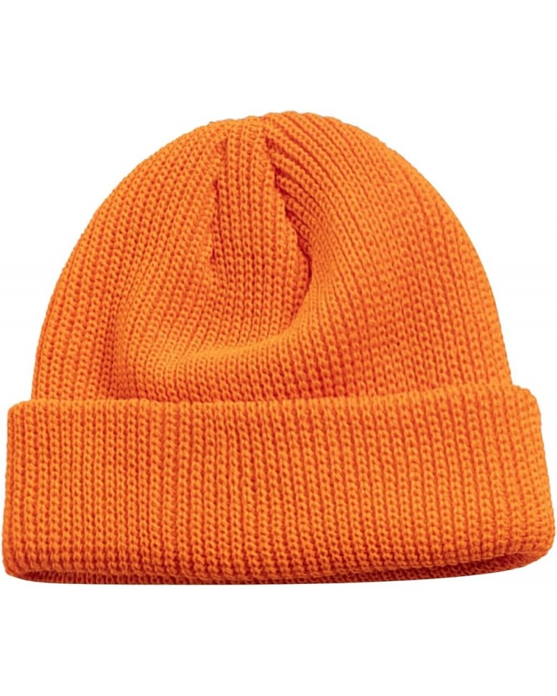 Knit Beanie Hat for Women, Women's Warm Chunky Cable Knit Hats Stretch Thick Cute Knitted Cap for Cold Weather B01-orange $11...