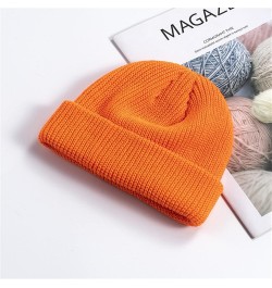 Knit Beanie Hat for Women, Women's Warm Chunky Cable Knit Hats Stretch Thick Cute Knitted Cap for Cold Weather B01-orange $11...