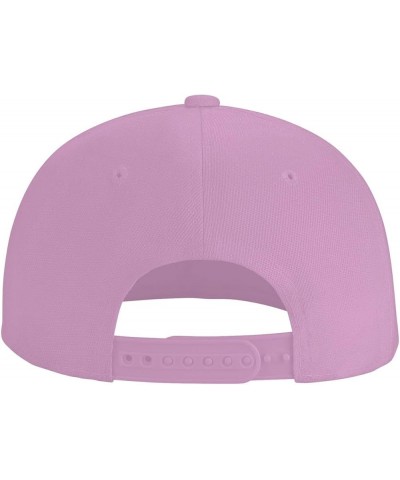 Hats for Men Women Adjustable Flat Brim Bill Baseball Cap Trendy Hip Hop Trucker Hat Black Pink $13.03 Baseball Caps