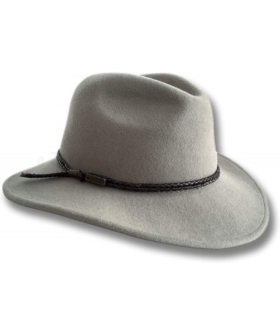 Outback Fedora Australian Wool Felt HAT HW02 Mens Women Kids Leather Band Cowboy Western US Sand $12.77 Cowboy Hats