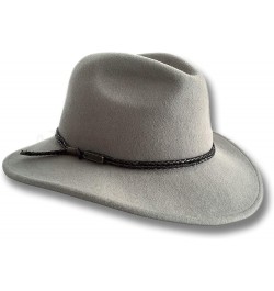 Outback Fedora Australian Wool Felt HAT HW02 Mens Women Kids Leather Band Cowboy Western US Sand $12.77 Cowboy Hats