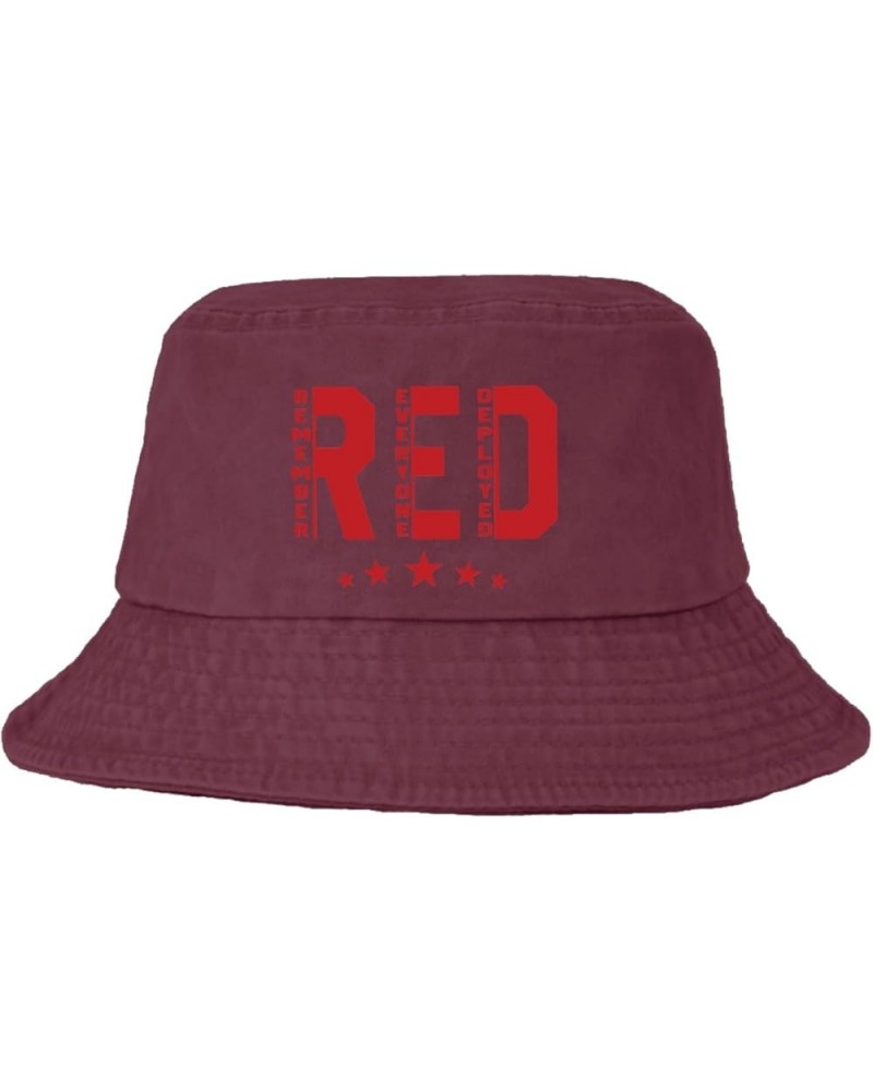 Remember Everyone Deployed Bucket Hat Bucket Hat Flodable Women Hats for Swimming Pool Accessories for Travel Must Deep Rose ...