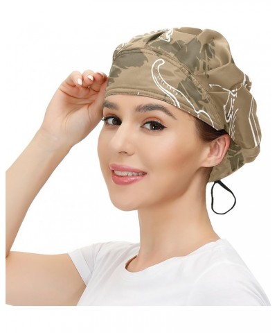 Adjustable Working Caps, Elastic Bandage Tie Back Hats, Cover Hair Bouffant Hats with Sweatband 66 Mammoth $10.19 Balaclavas