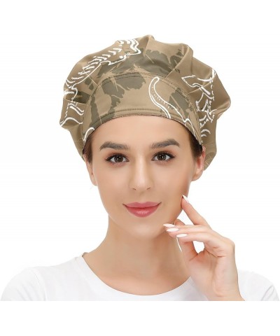 Adjustable Working Caps, Elastic Bandage Tie Back Hats, Cover Hair Bouffant Hats with Sweatband 66 Mammoth $10.19 Balaclavas