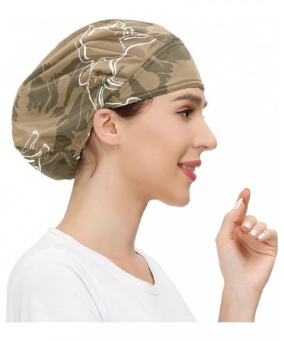 Adjustable Working Caps, Elastic Bandage Tie Back Hats, Cover Hair Bouffant Hats with Sweatband 66 Mammoth $10.19 Balaclavas