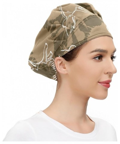 Adjustable Working Caps, Elastic Bandage Tie Back Hats, Cover Hair Bouffant Hats with Sweatband 66 Mammoth $10.19 Balaclavas