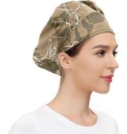 Adjustable Working Caps, Elastic Bandage Tie Back Hats, Cover Hair Bouffant Hats with Sweatband 66 Mammoth $10.19 Balaclavas