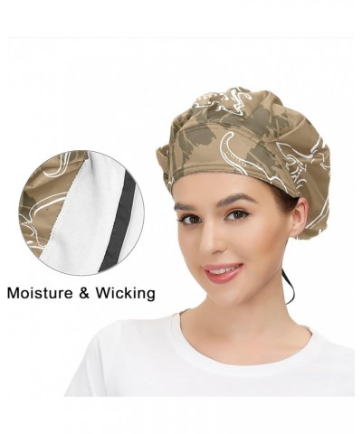 Adjustable Working Caps, Elastic Bandage Tie Back Hats, Cover Hair Bouffant Hats with Sweatband 66 Mammoth $10.19 Balaclavas